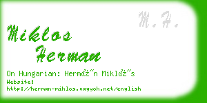 miklos herman business card